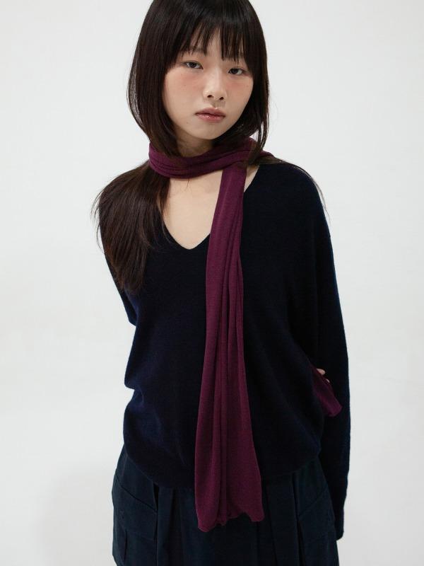 soft tencel long scarf - wine
