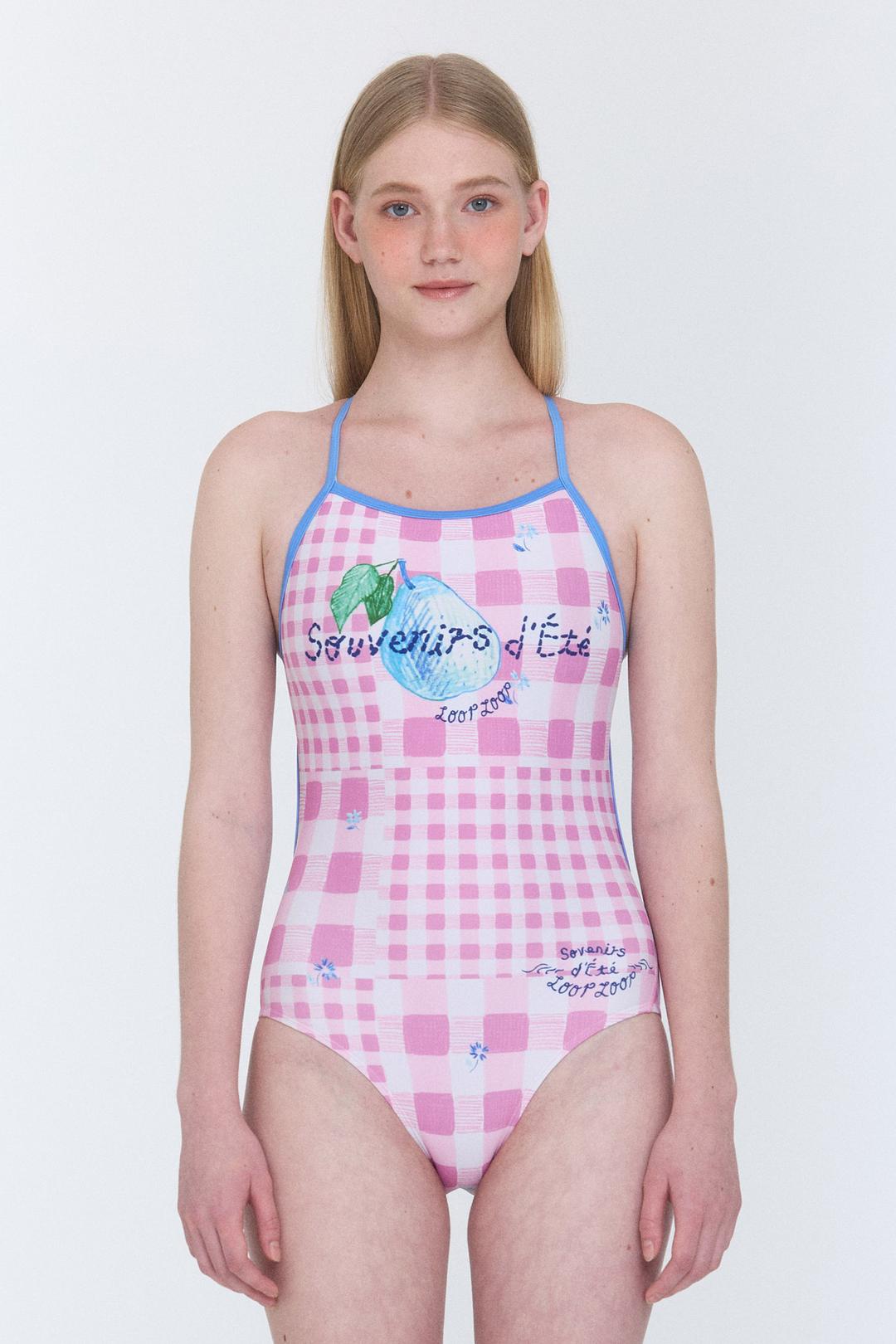 루프루프x사키 [써머 콜라주] 원피스 수영복