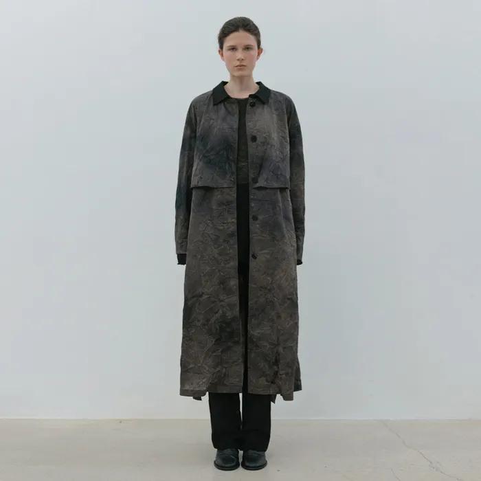 layered trench coat (tiedye)