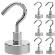 리빙홈디테일 초강력 고리자석 14mm  실버, 7개