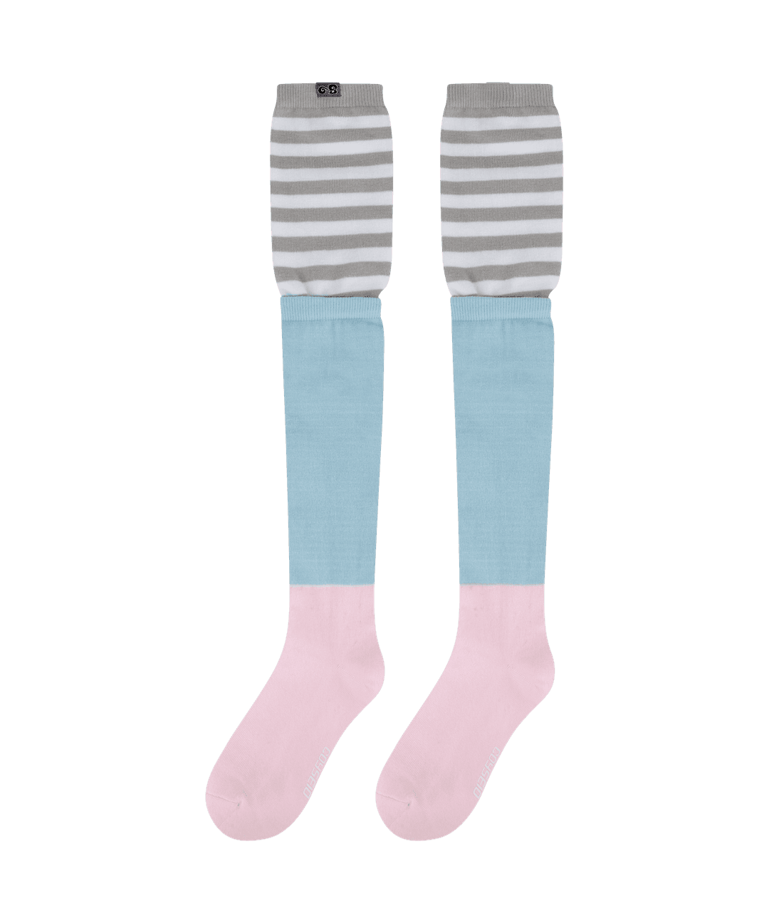 COYSEIO X BLYTHE STRIPE LAYERED SOCKS PINK
