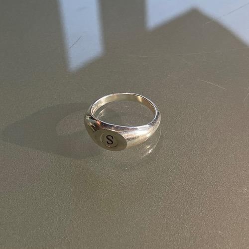 Stamp ring silver