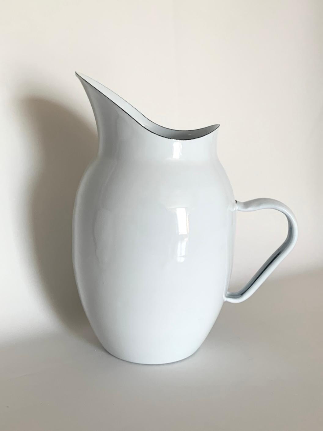 French Enamel Jug