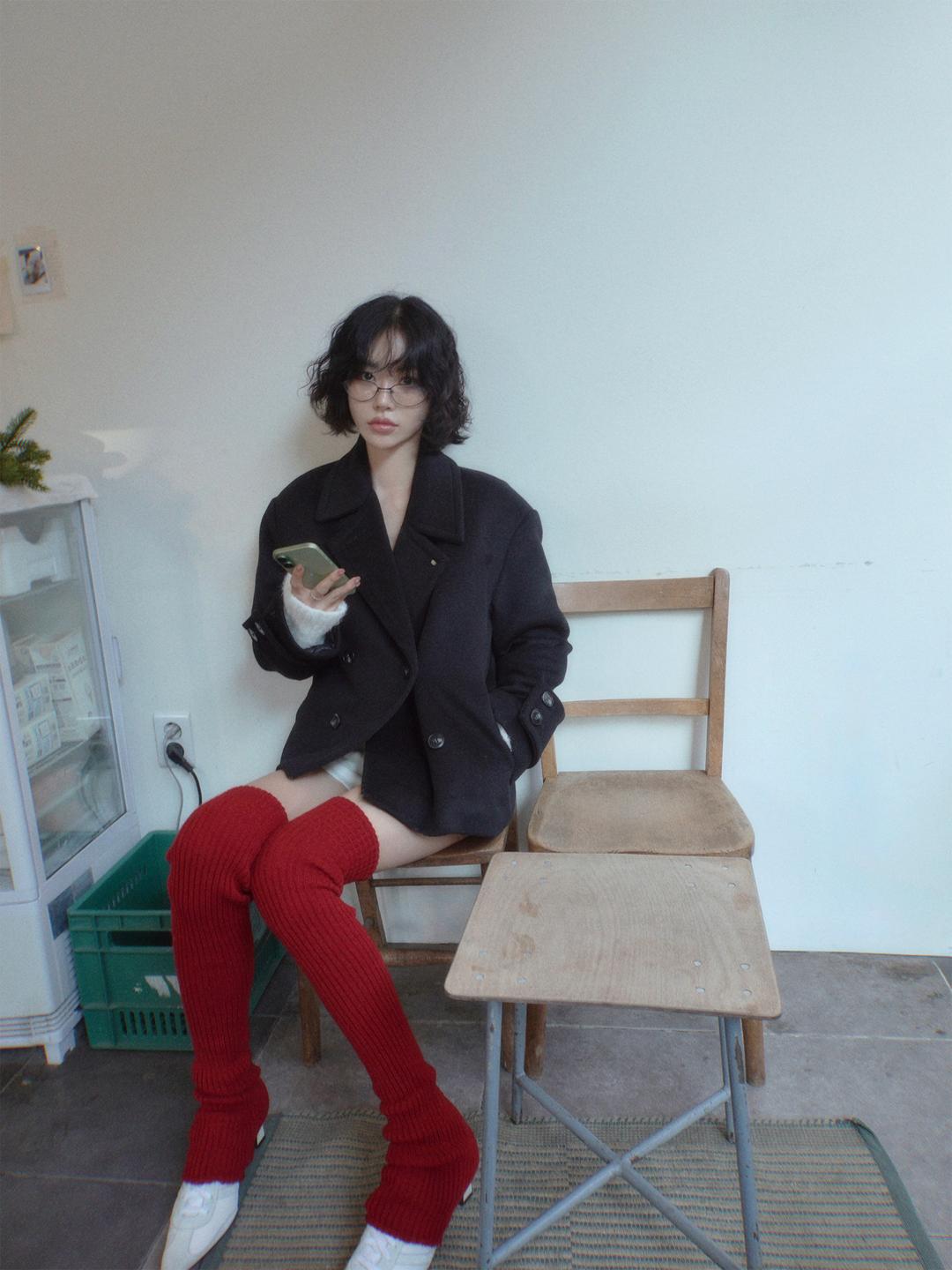 PJ Pea Coat In Black