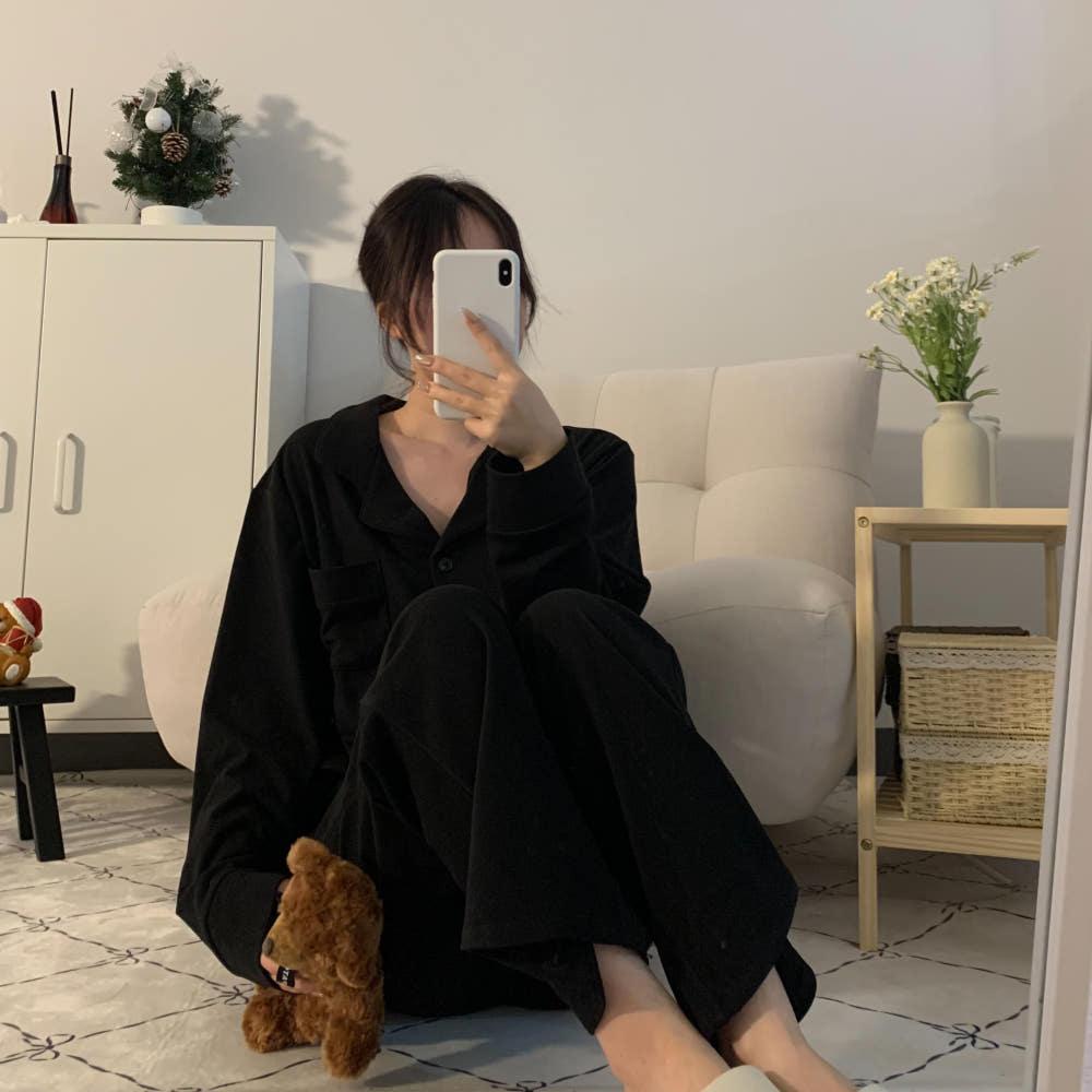 뽀송 수면잠옷 세트 겨울 긴팔 빅사이즈 파자마