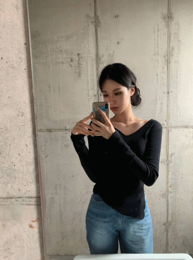 Slim V Knit (5color) *MD PICK [주문 폭주]