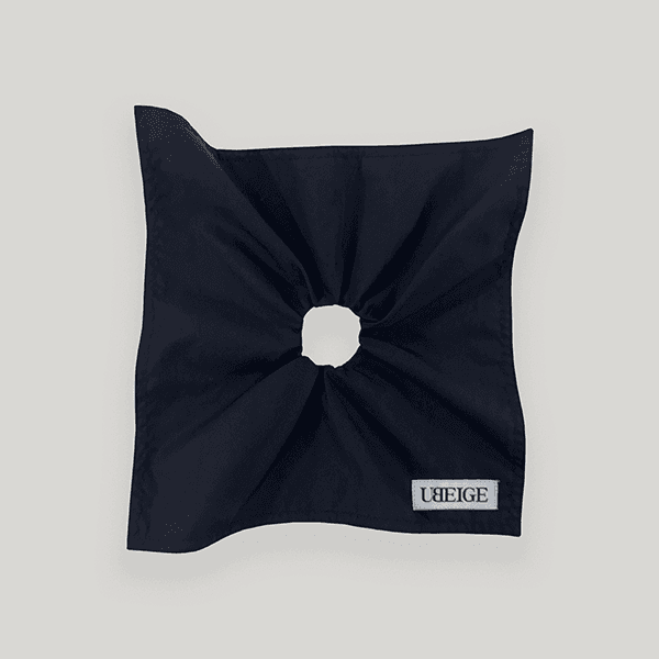 Black Square Scrunchie