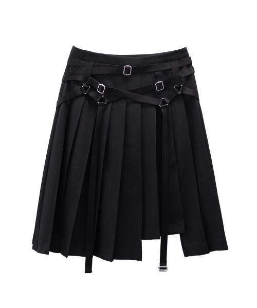 본디지 플리츠 스커트