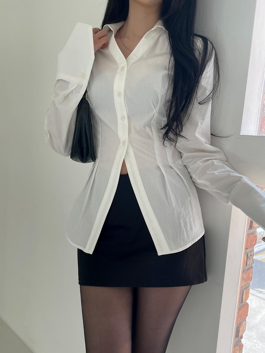 랭 슬림 셔츠