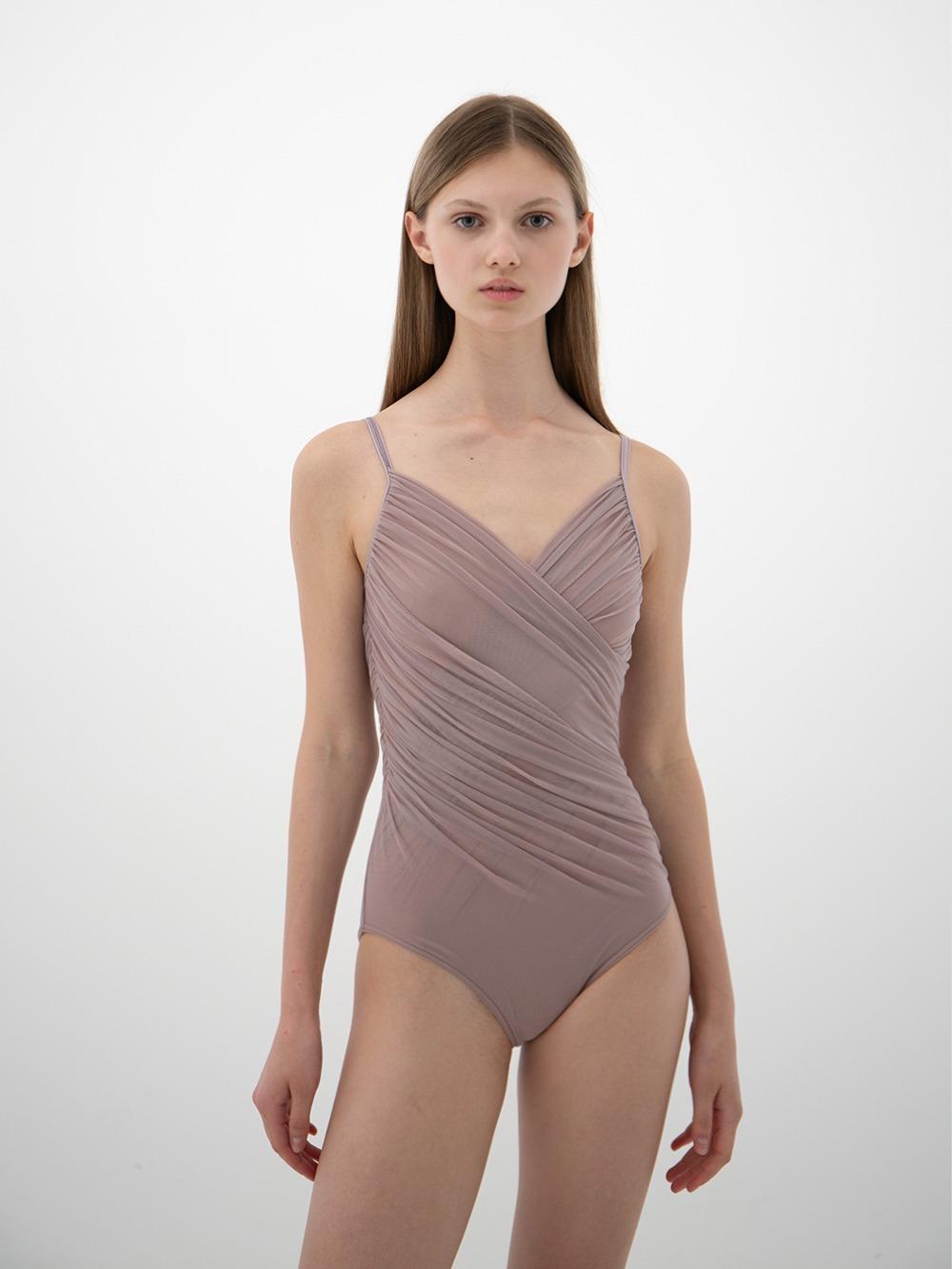 (EXCLUSIVE) GRES – LAVENDER CACHE COEUR DRAPED LEOTARD