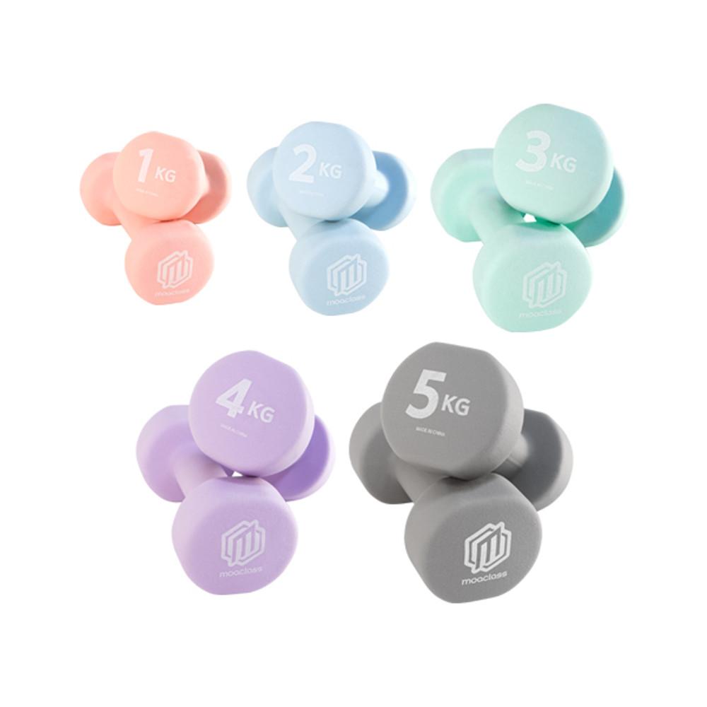 모아클래스 여자 미용 아령 논슬립 덤벨 1kg 2kg 3kg 4kg 5kg 네오프렌