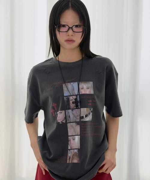 데미지 피어리스 티 (CHARCOAL) F26QB050