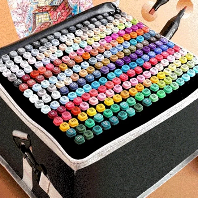 fooi 더블헤드 트윈마카펜 262색 홀더 크로스백 마카세트 미술 유성마커펜