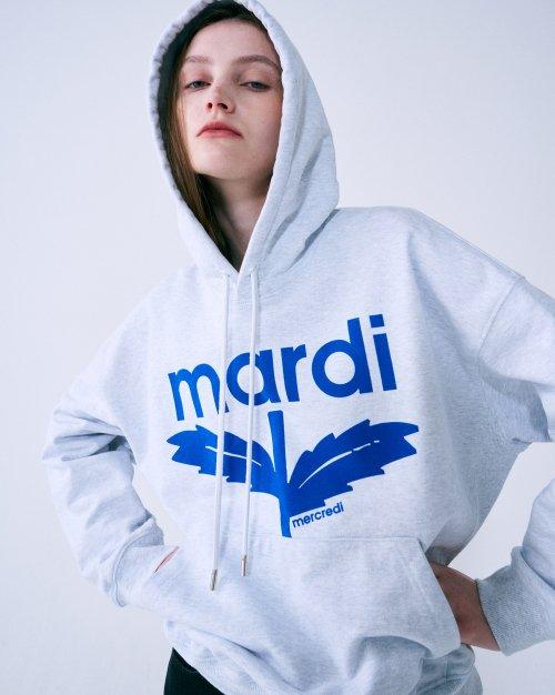 HOODY BLOOMMARDI FLOCKING_HEATHER BLUE