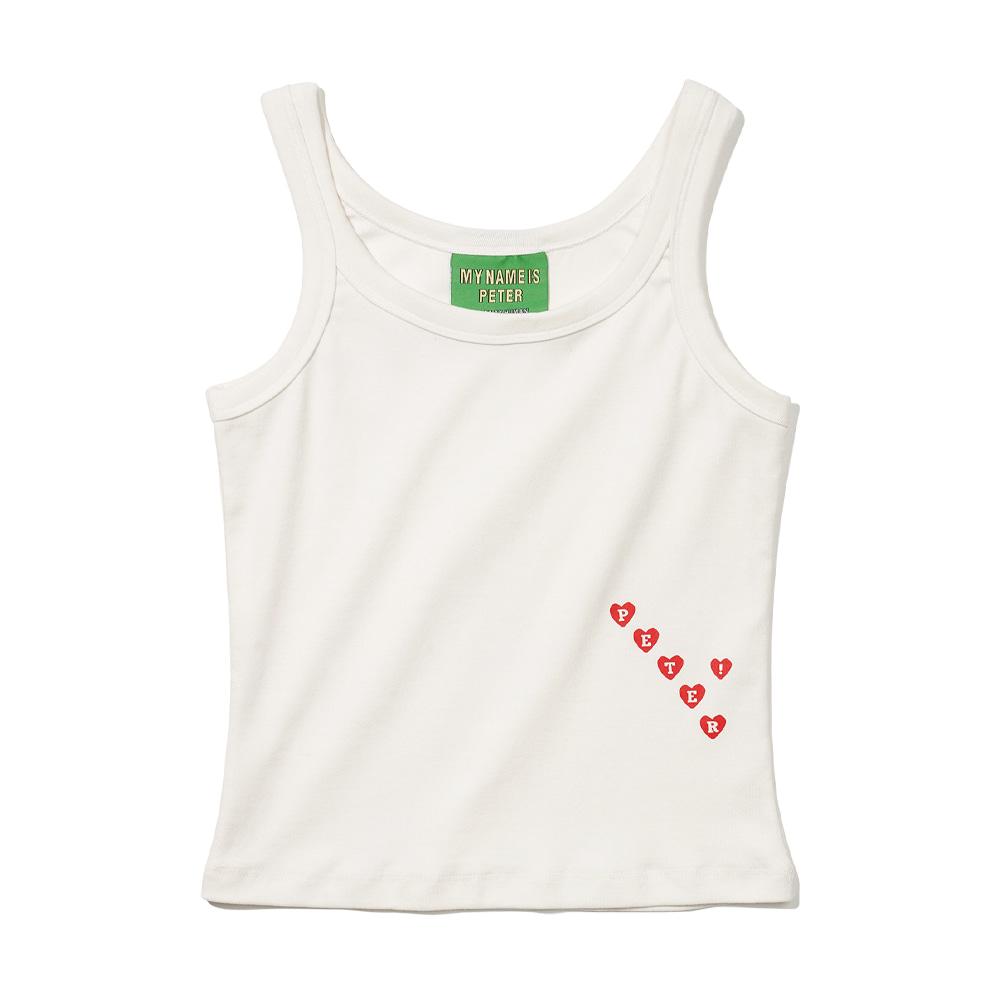 P.HEART SLEEVELESS - WHITE