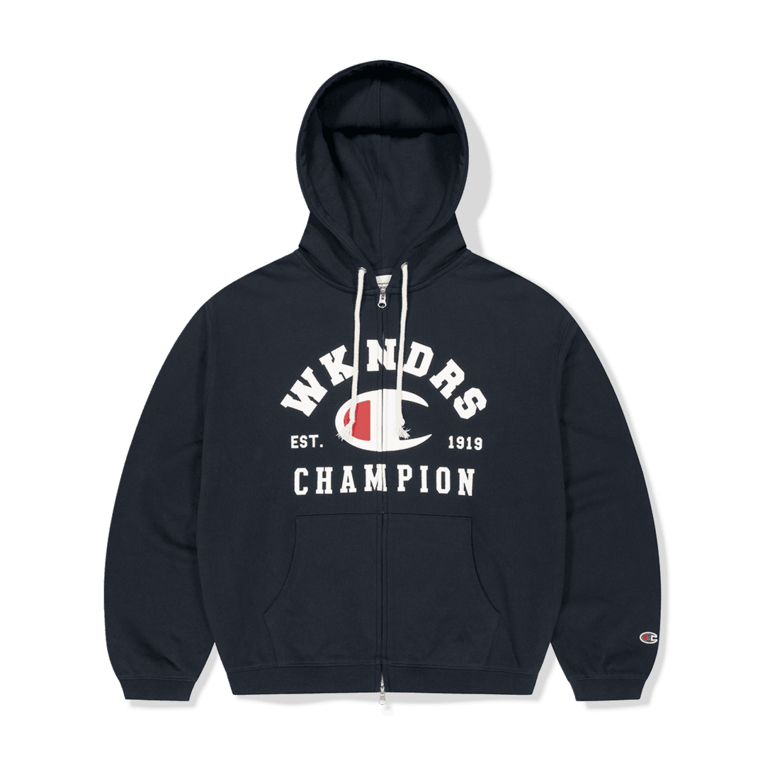 CHAMPION LOGO ZIP-UP HOODIE