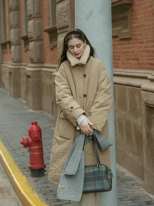 HARRIET faux shearing cotton parka(2color)