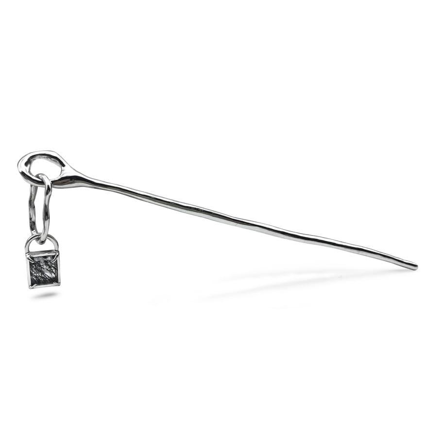 Black Rutilated Quartz Hairpin