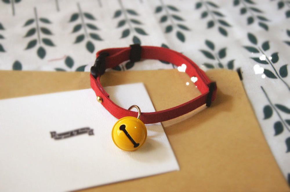 아기 고양이 옐로 방울 목걸이