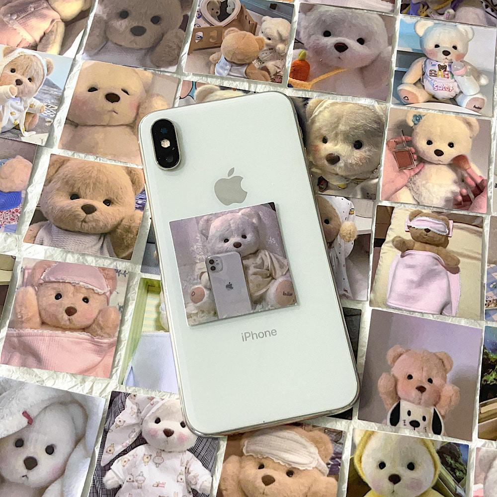 [50장] 귀여운 곰돌이 곰순이 다꾸 노트북 리무버블 스티커 세트