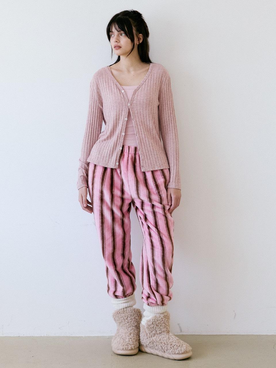 멜로우 극세사 팬츠 - 스트라이프 2colors