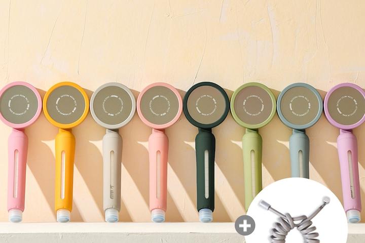 [15%쿠폰+리필4개+헤드필터1개]블라썸 컬러샤워기+3M 스프링호스