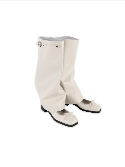 LEATHER MARY JANE BOOTS (IVORY)