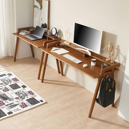 고무나무 원목 컴퓨터 책상 테이블 2size