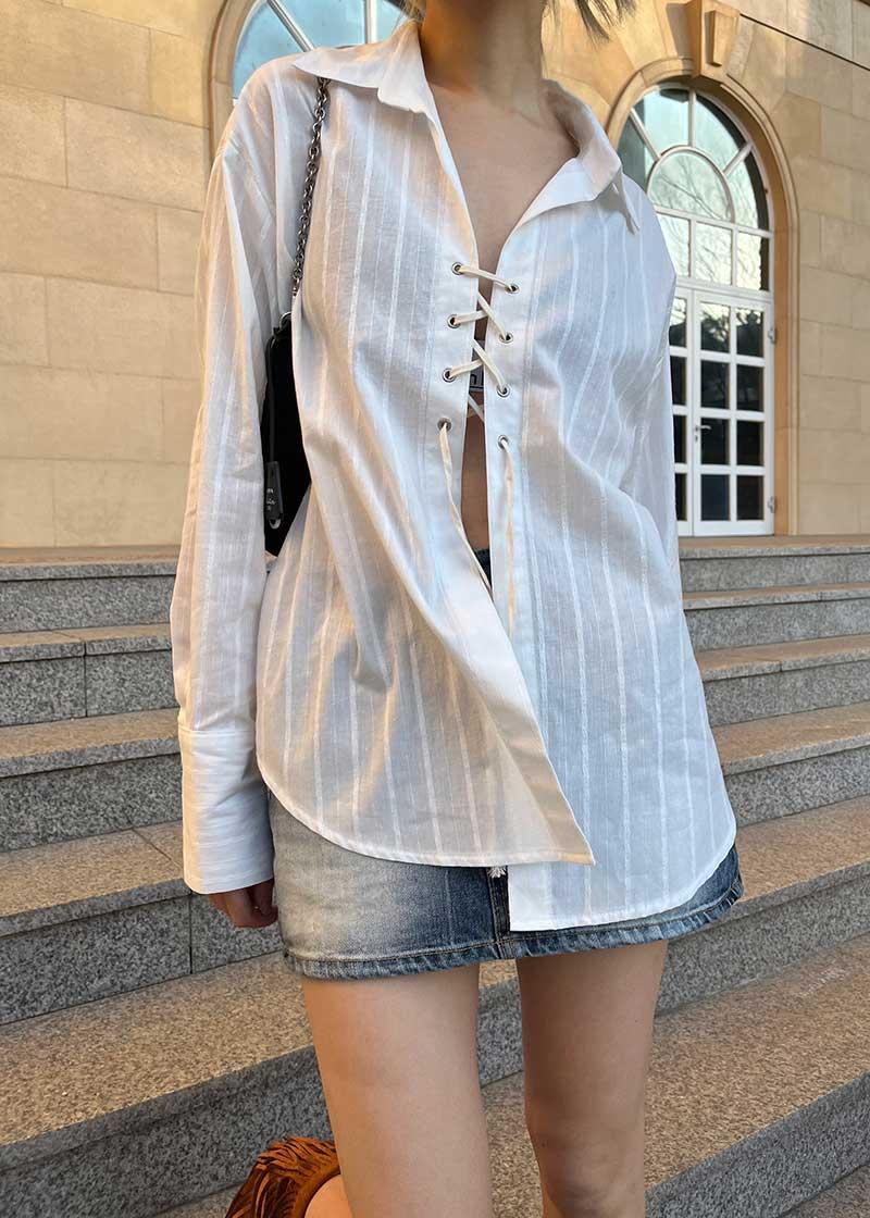 WESTERN ISLET STRIPE SHIRT (2color)
