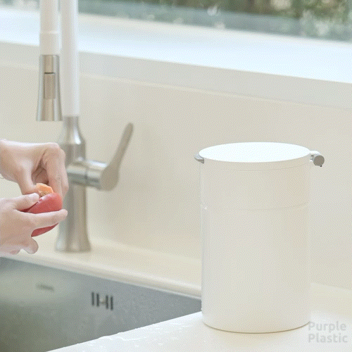 톡 누르면 열리는 간편한 음식물쓰레기통 3L (3중차단/특허디자인)