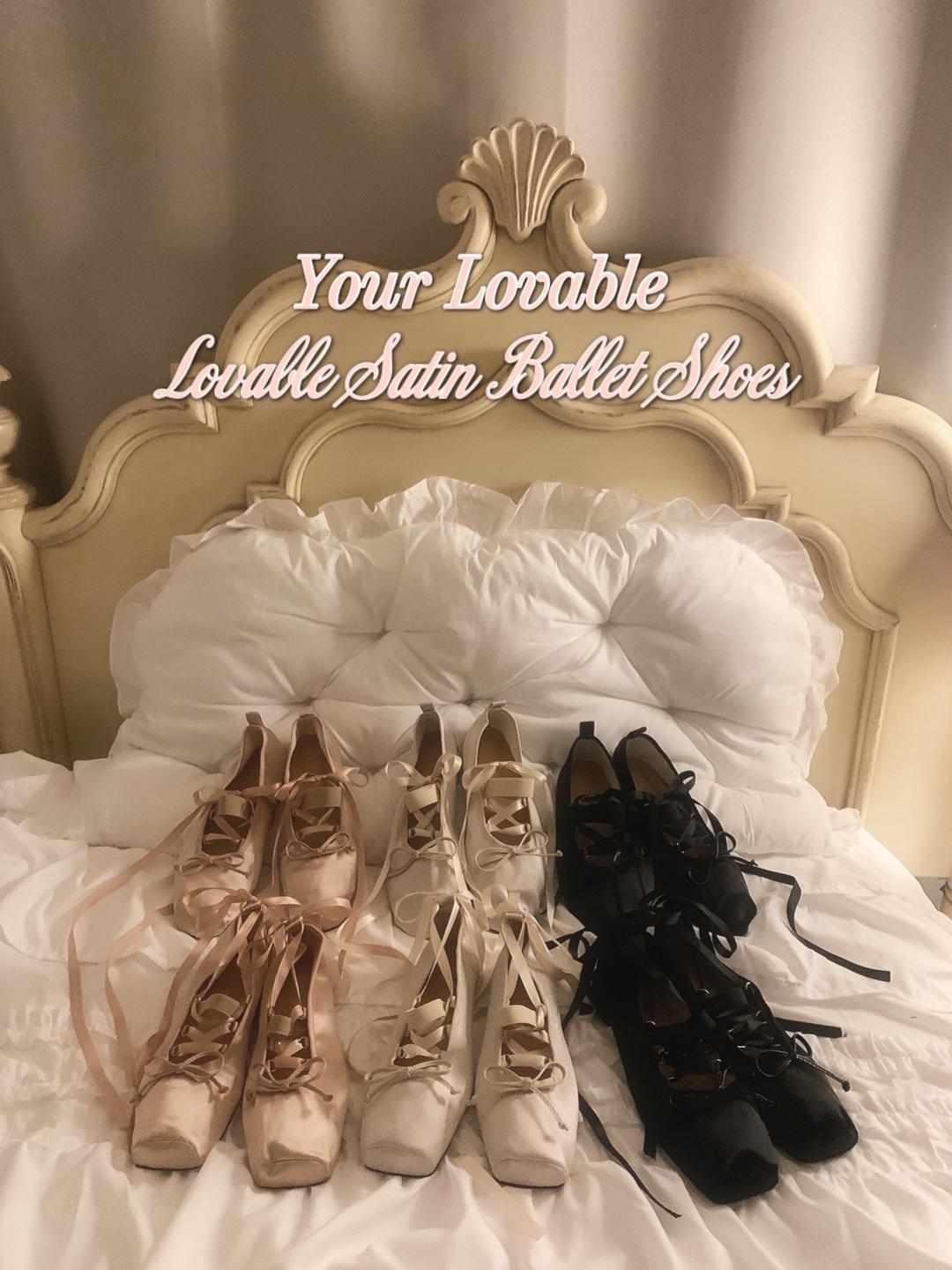 (Pre-order) Lovable Satin Ballet Ribbon Flat shoes ver.3