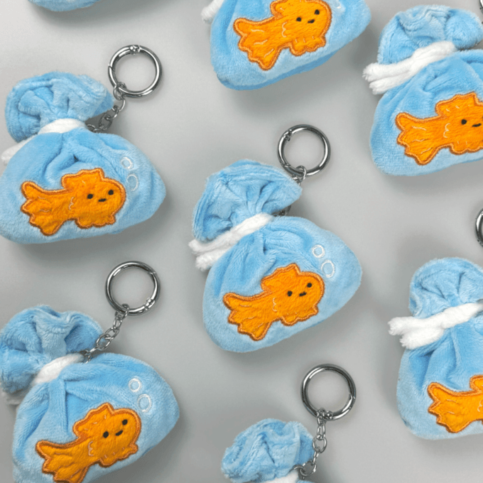 후카후카스튜디오 소프트 플러피 키링 물고기 봉지