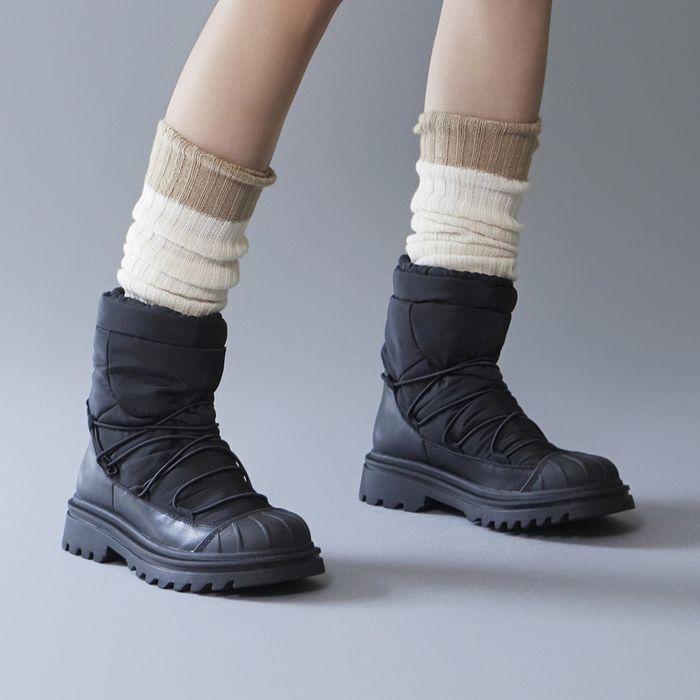 엘칸토 마쯔 여성 밴드 포인트 패딩 부츠 4.5cm LCWA62M44V