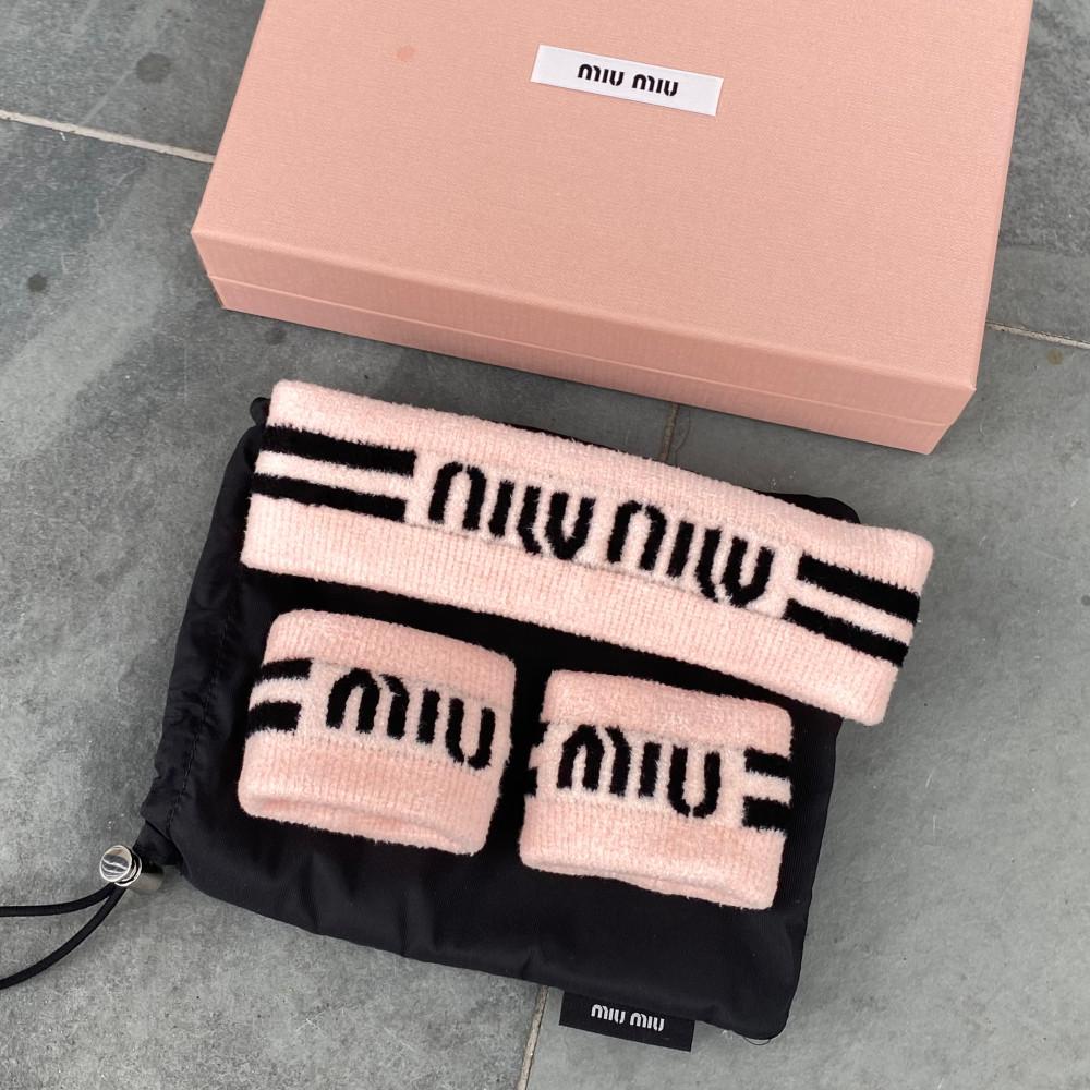미우미우 테리 코튼 헤어밴드 손목밴드 세트 / 760675