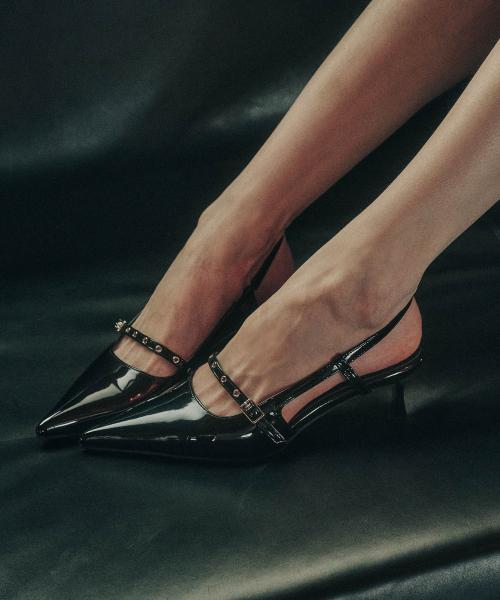 포인티드 토 아일렛 슬링백  412412005 (6cm/2colors)