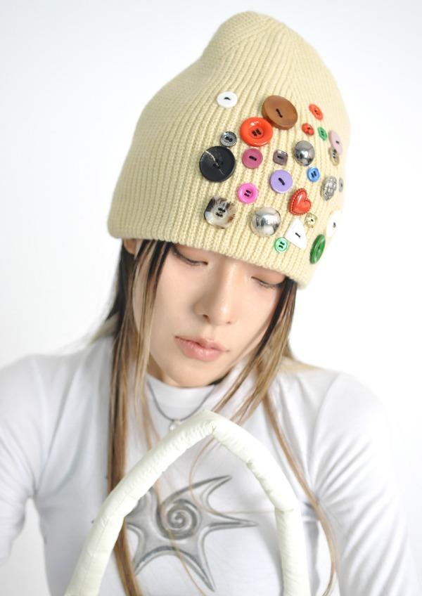 buttons beanie(2color)