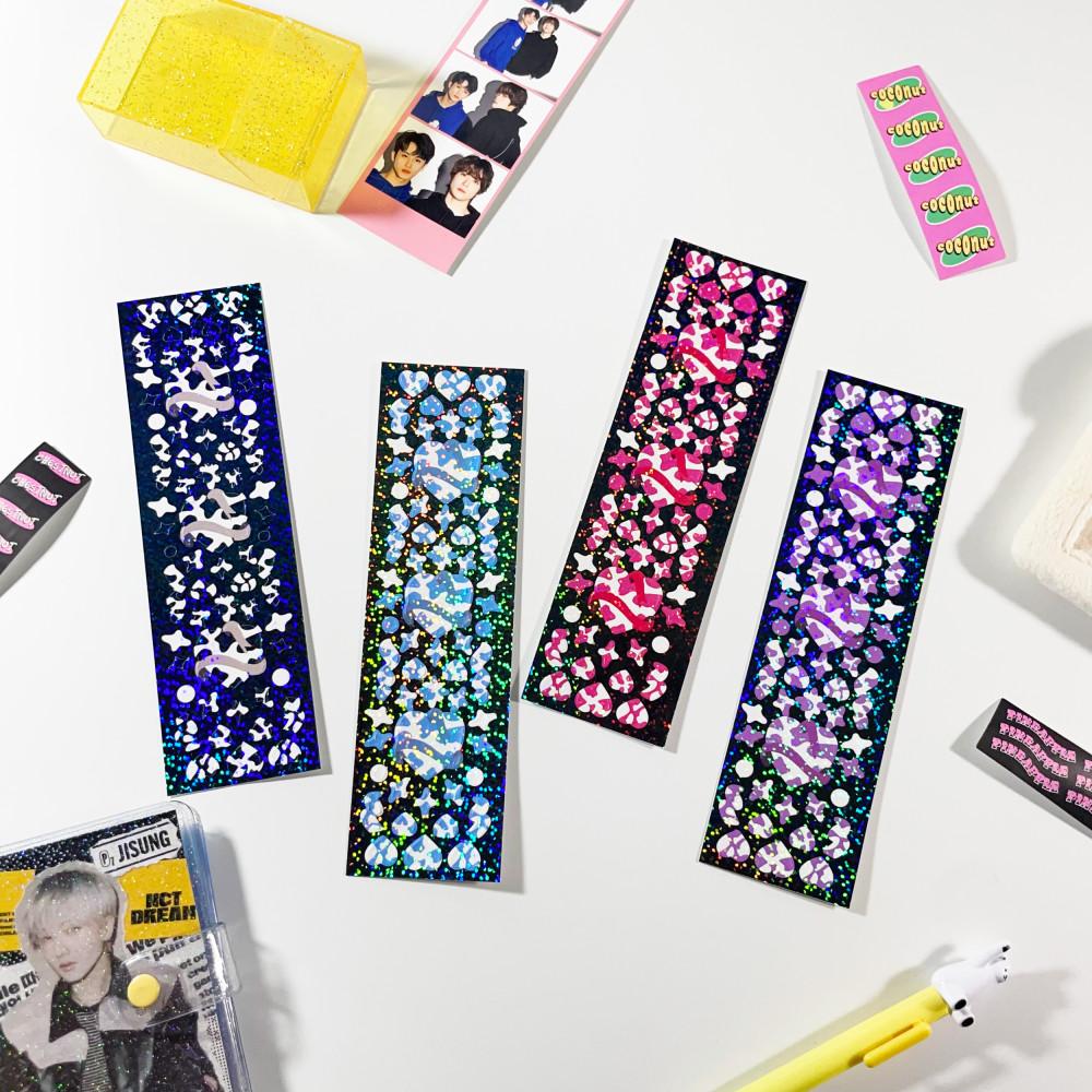 하트 스팟 스티커 컨페티 홀로그램 폴꾸 다이어리 바인더 꾸미기 포카 다꾸 탑꾸 표꾸
