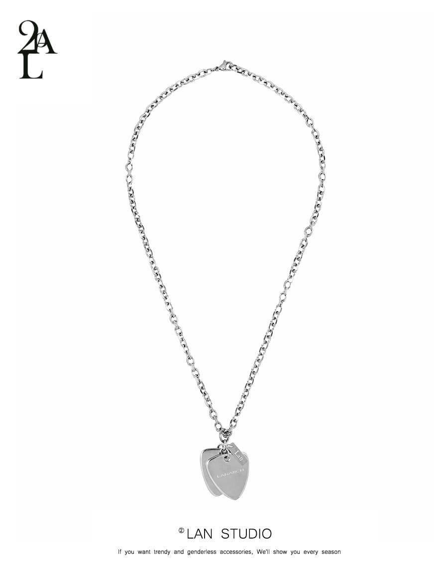 [LAN ARCHIVE] Double Pick Logo Necklace