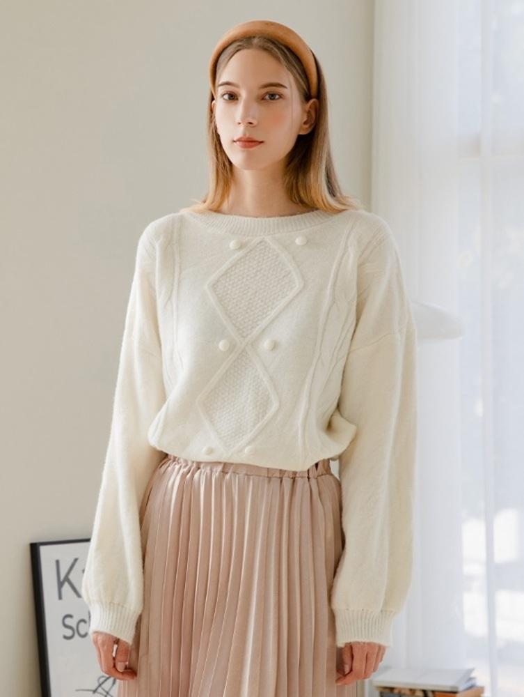 폼폼 스웨터(CXBLKE2)