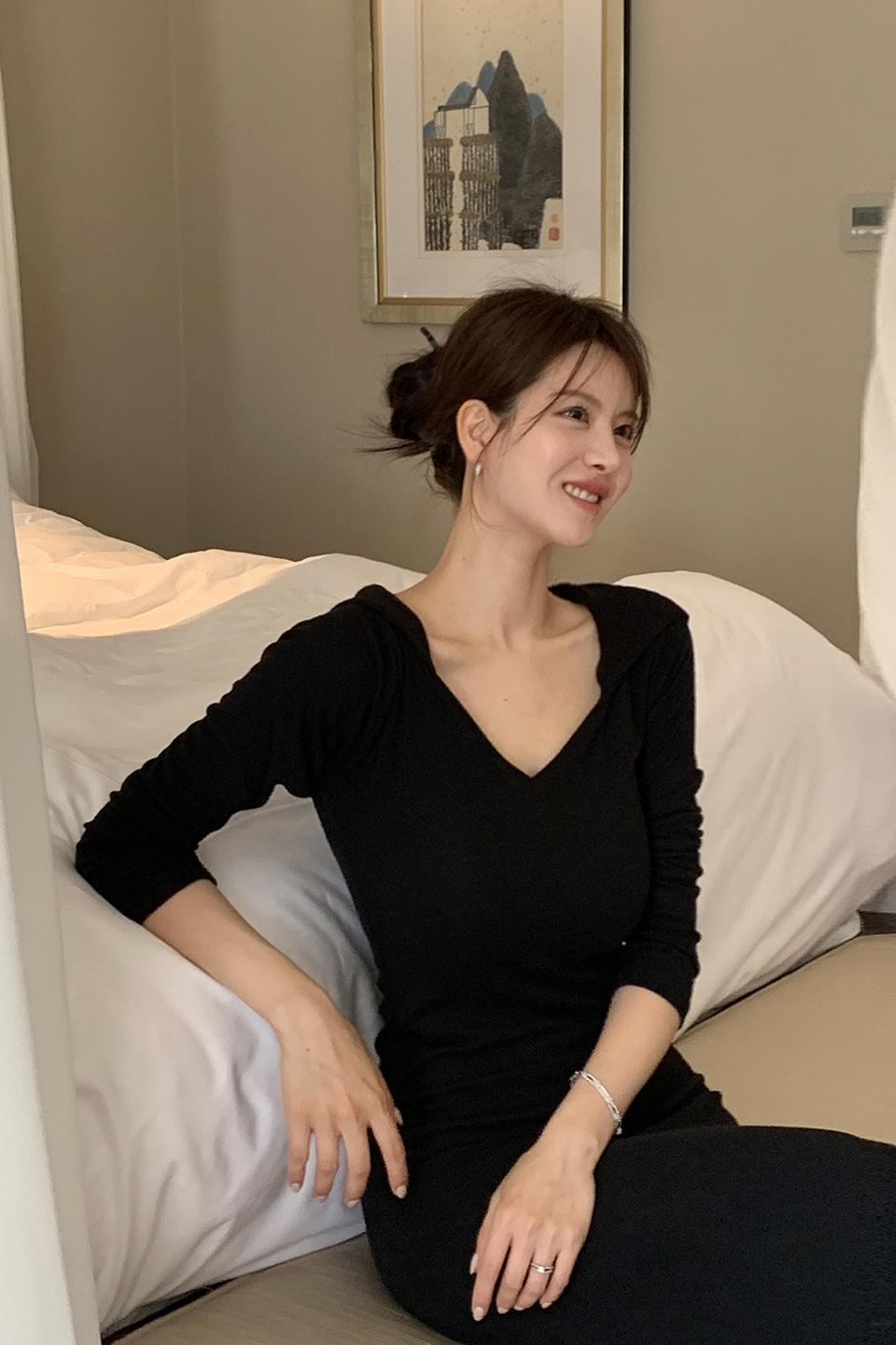 위스퍼 후드 맥시 원피스(3color)