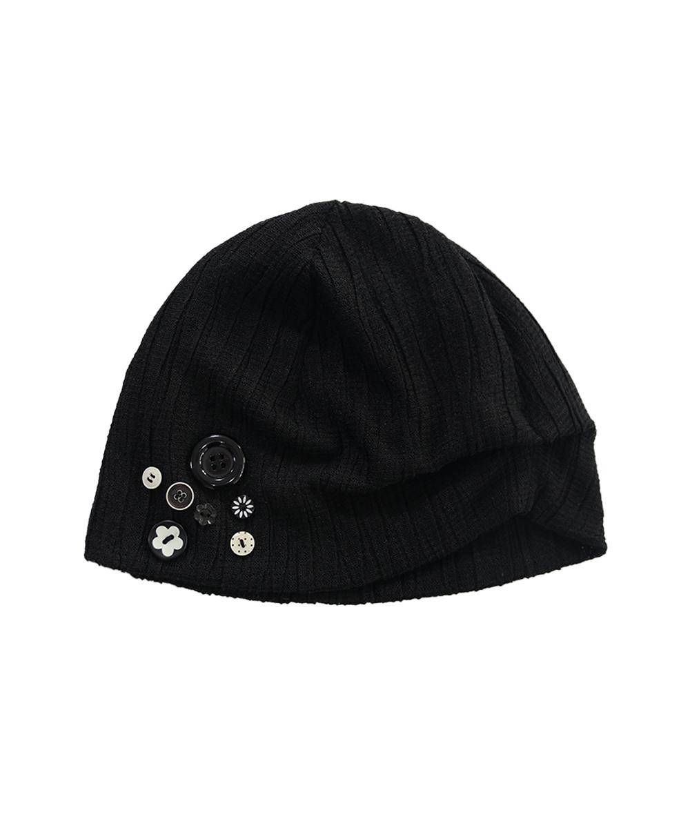 BUTTON POINT BEANIE [BLACK]_3/27부터 순차발송