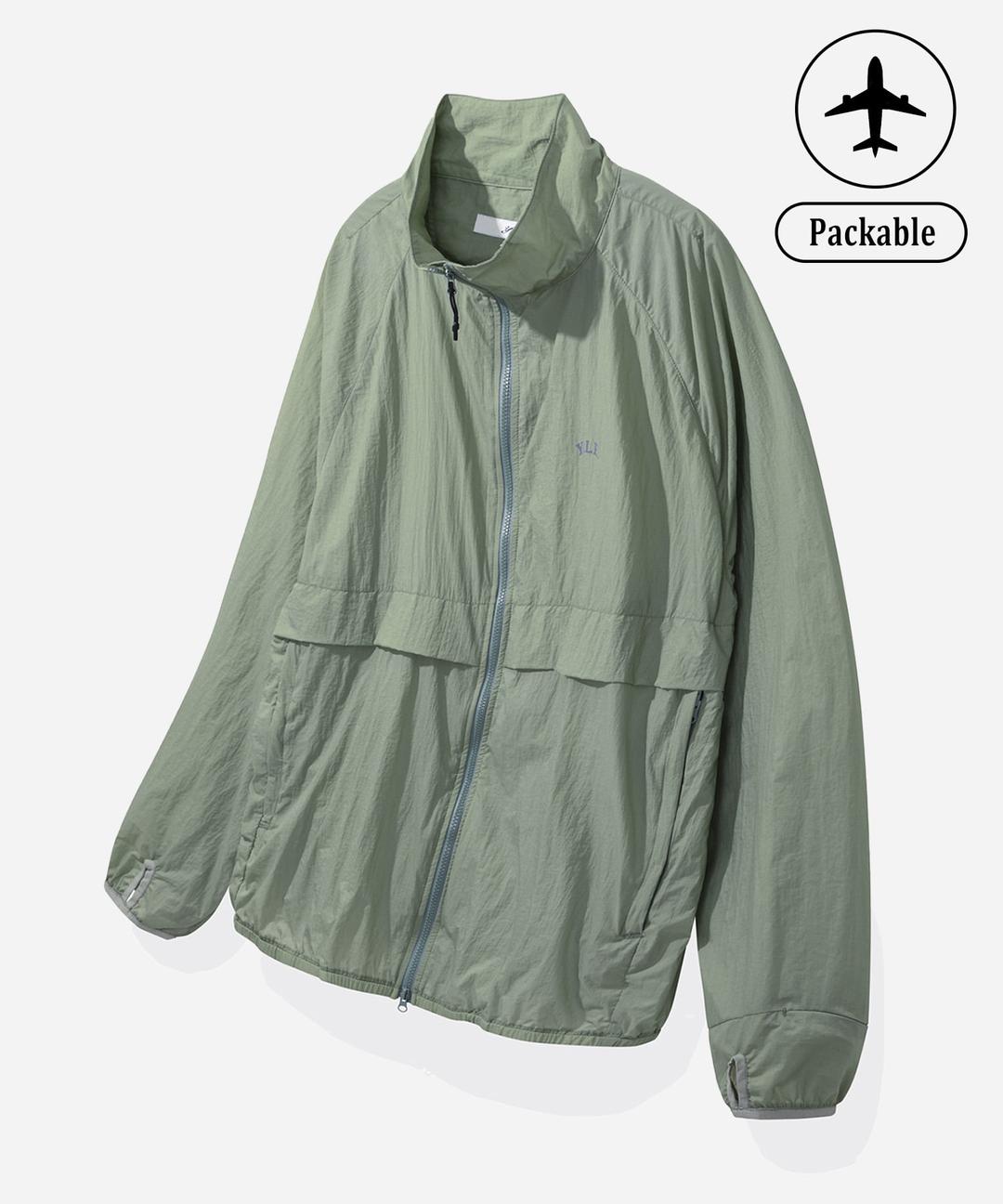 [ONEMILE WEAR] COMFORT PACKABLE TRACK JACKET PALE MINT