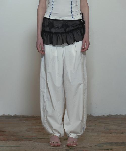 My Go To Pintuck Pants White
