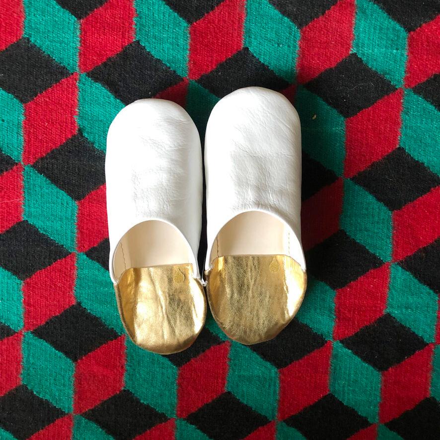 [Filles du Ciel] 바부슈 슬리퍼 BABOUCHE - Gold&White