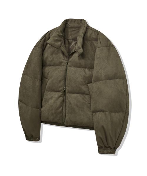 87-STAN107 유틸리티 하프넥 스웨이드 패딩 카키