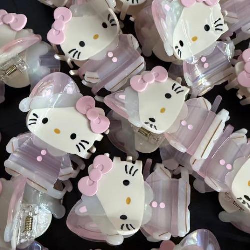 루미 퍼플 키티 집게핀 미니 헤어핀