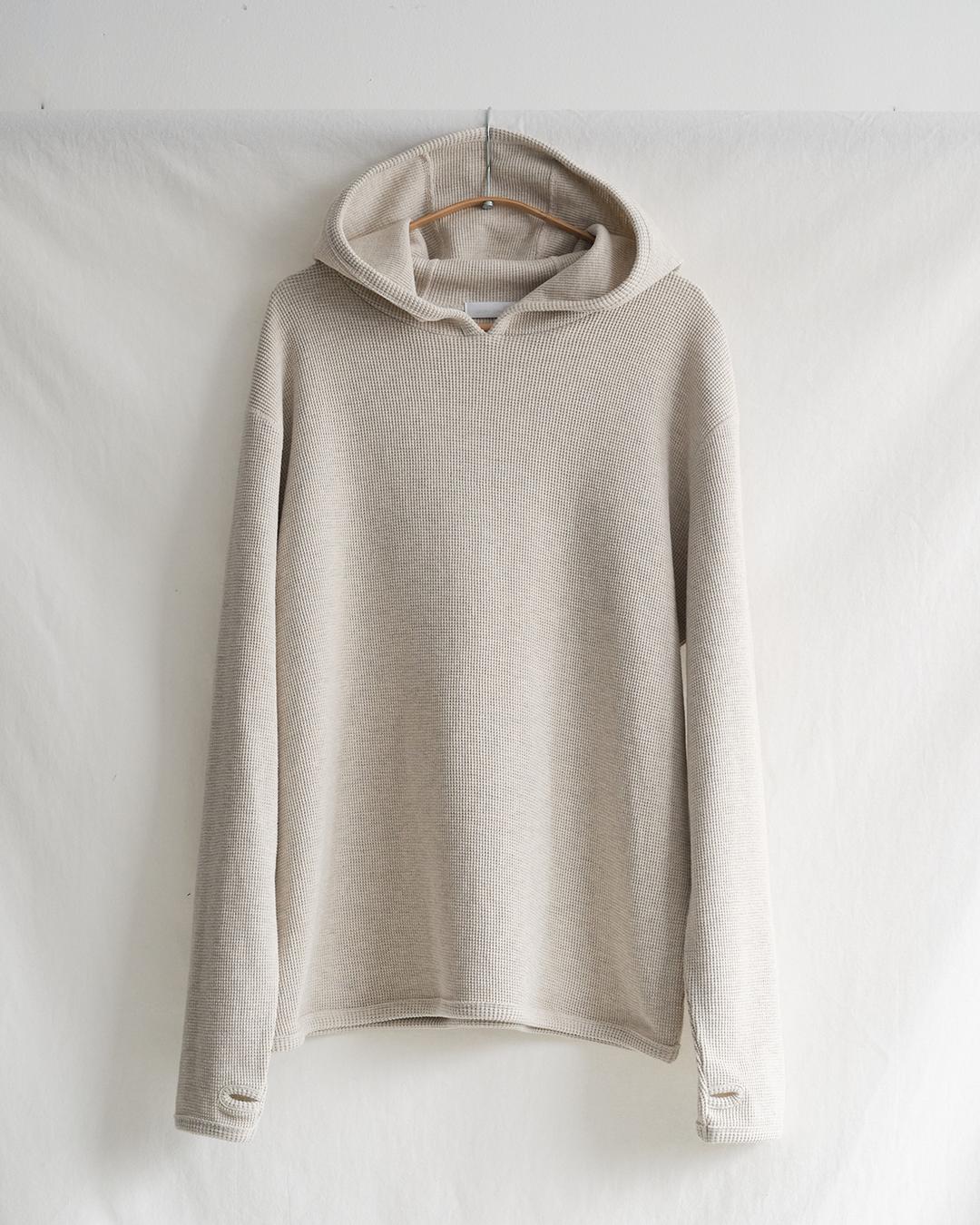 Waffle rib hoodie (oat)