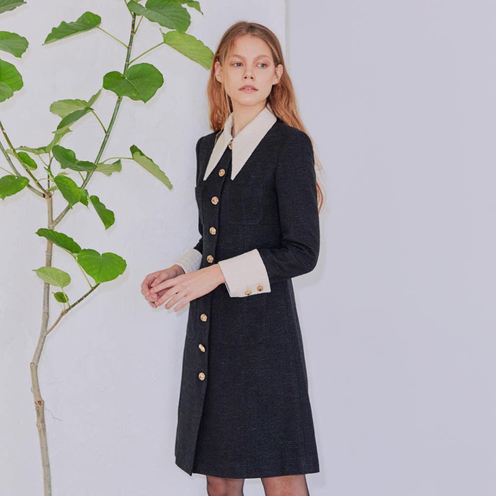 classic tweed onepiece-black