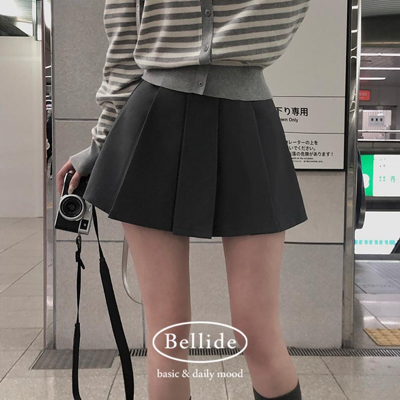 베이델리 [봄신상🌱][MADE/속바지내장]루스 A라인 앵글 플리츠 스커트