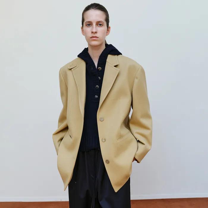 Hannah Wool Jacket in Beige